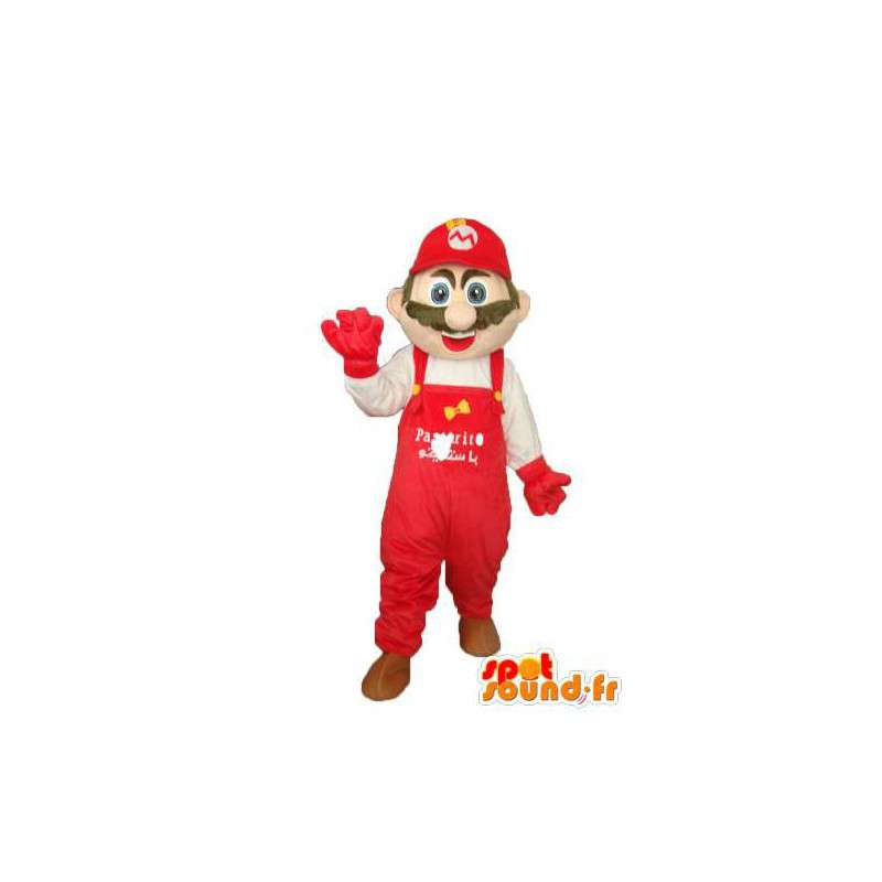 Disfarce Super Mario - Mascot famoso personagem.  - MASFR004021 - Mario Mascotes