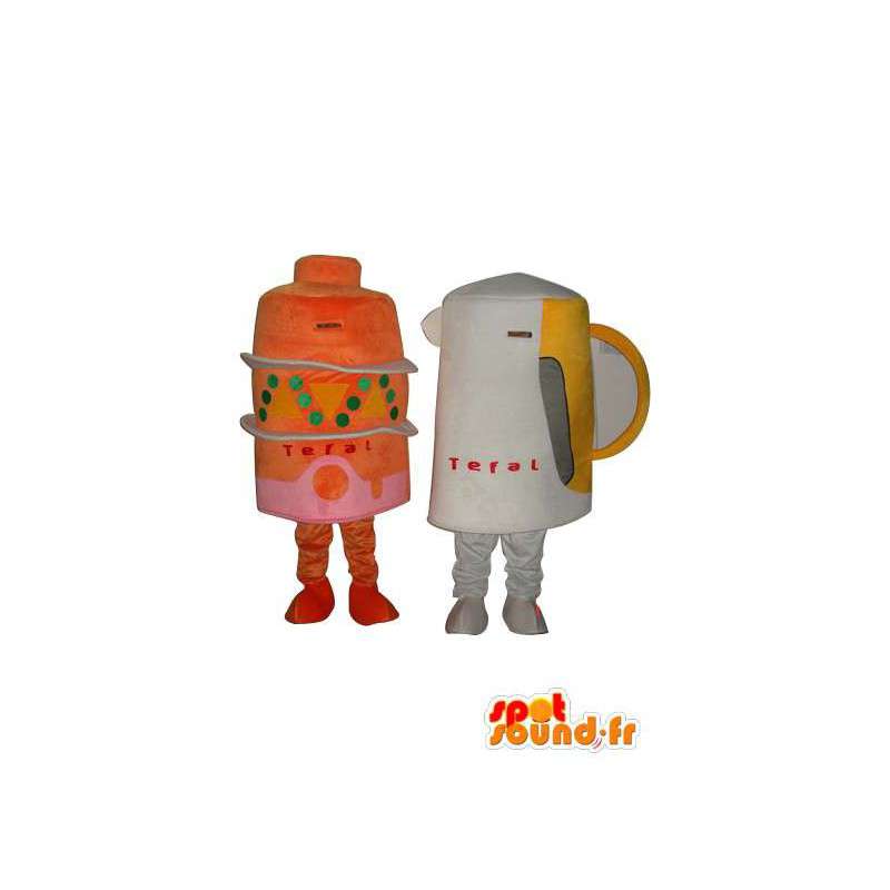 Dubbele mascotte taart en glas - Disguise voorwerpen - MASFR004032 - mascottes objecten