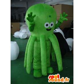 Green mascot octopus - Octopus Green - Disguise marine animal - MASFR00311 - Mascots of the ocean