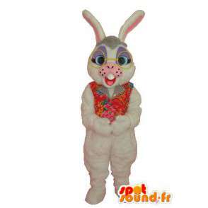 White Rabbit Maskot Plyšová - králík kostým - MASFR004055 - maskot králíci