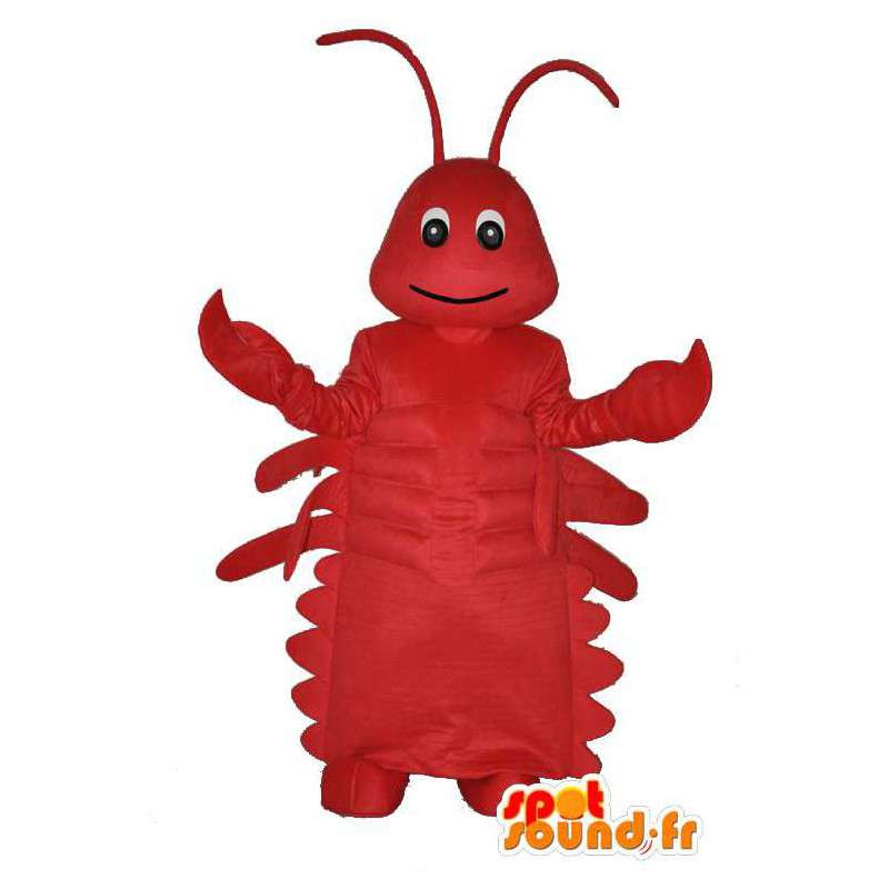 Mascotte de homard rouge uni - déguisement homard en peluche  - MASFR004056 - Mascottes Homard