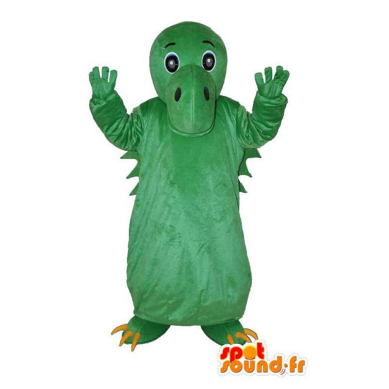Grüner Drache Maskottchen Britannien - Kostüm Drachen - MASFR004057 - Dragon-Maskottchen