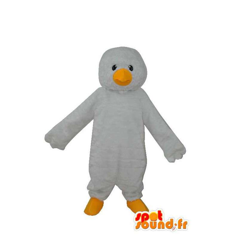 Vanlig vit pingvin maskot - pingvin kostym - Spotsound maskot