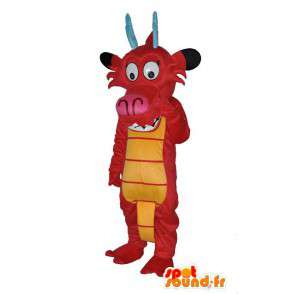 Mascotte de bœuf rouge et jaune - déguisement bœuf - MASFR004065 - Mascottes Vache