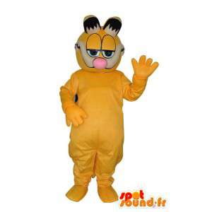 Gul plys kat maskot - Katte kostume - Spotsound maskot