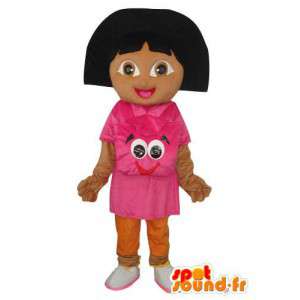 Mascot plush brown girl - girl costume - MASFR004072 - Mascots boys and girls