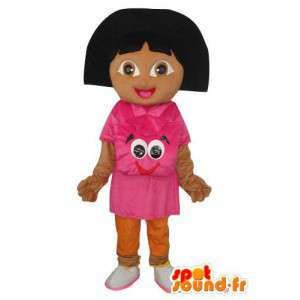 Mascotte de fillette en peluche marron - déguisement fillette - MASFR004072 - Mascottes Garçons et Filles