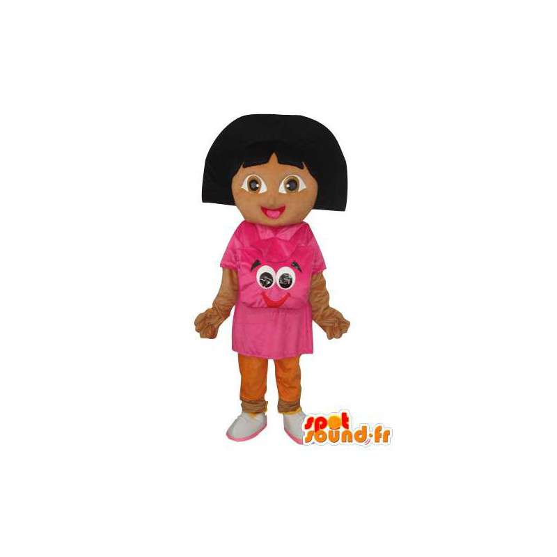 Mascot plush brown girl - girl costume - MASFR004072 - Mascots boys and girls