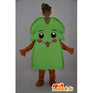 Groene struik mascotte - struik vermomming - MASFR004077 - mascottes planten