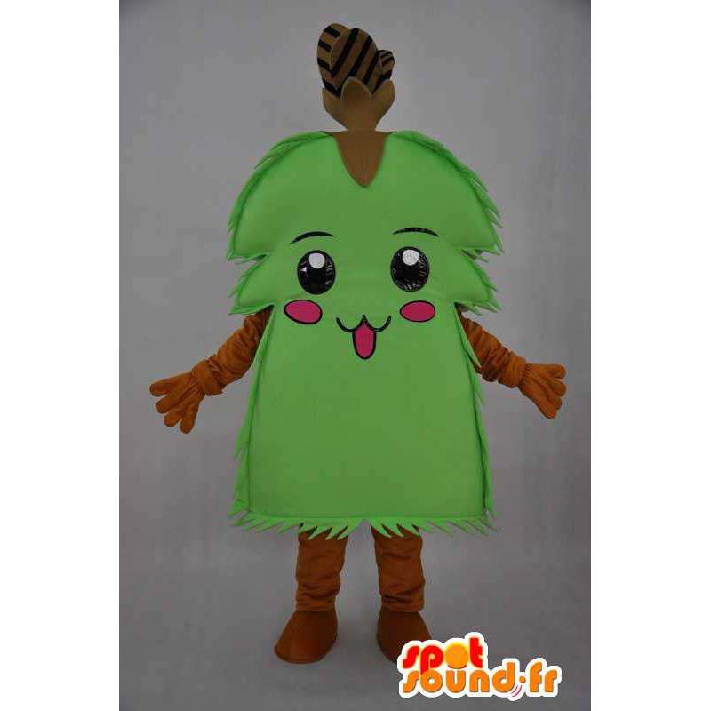 Groene struik mascotte - struik vermomming - MASFR004077 - mascottes planten