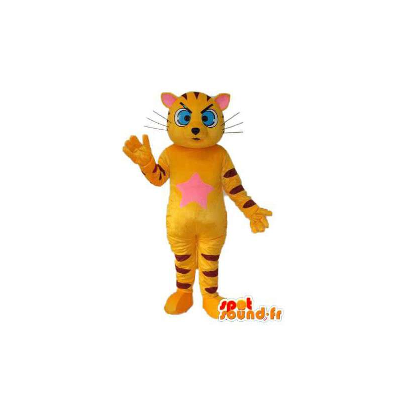 Kostume, der repræsenterer en gul tiger - Kostume af en tiger -