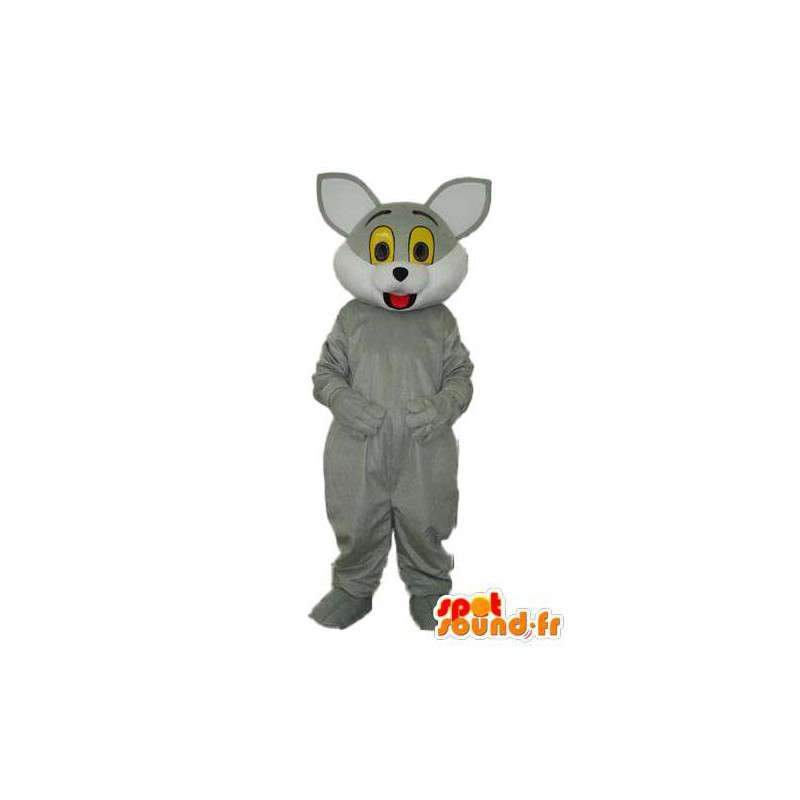Kostume af en grå mus - Kostume af en grå mus - Spotsound maskot
