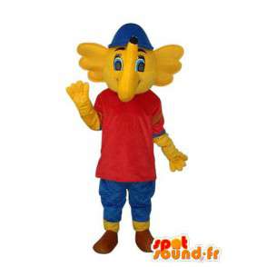 Yellow costume representing an elephant - MASFR004125 - Elephant mascots