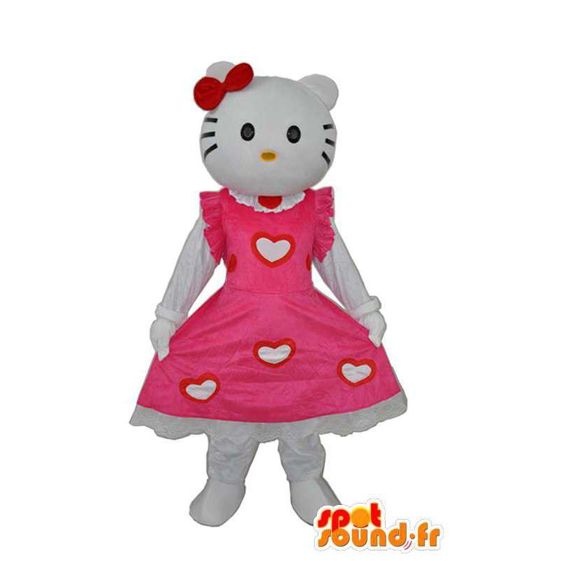 Mascot Hallo in roze jurk - Klantgericht - MASFR004128 - Hello Kitty Mascottes