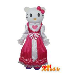 Mimmy mascot, sister twin Hello, in pink dress - MASFR004130 - Mascots Hello Kitty