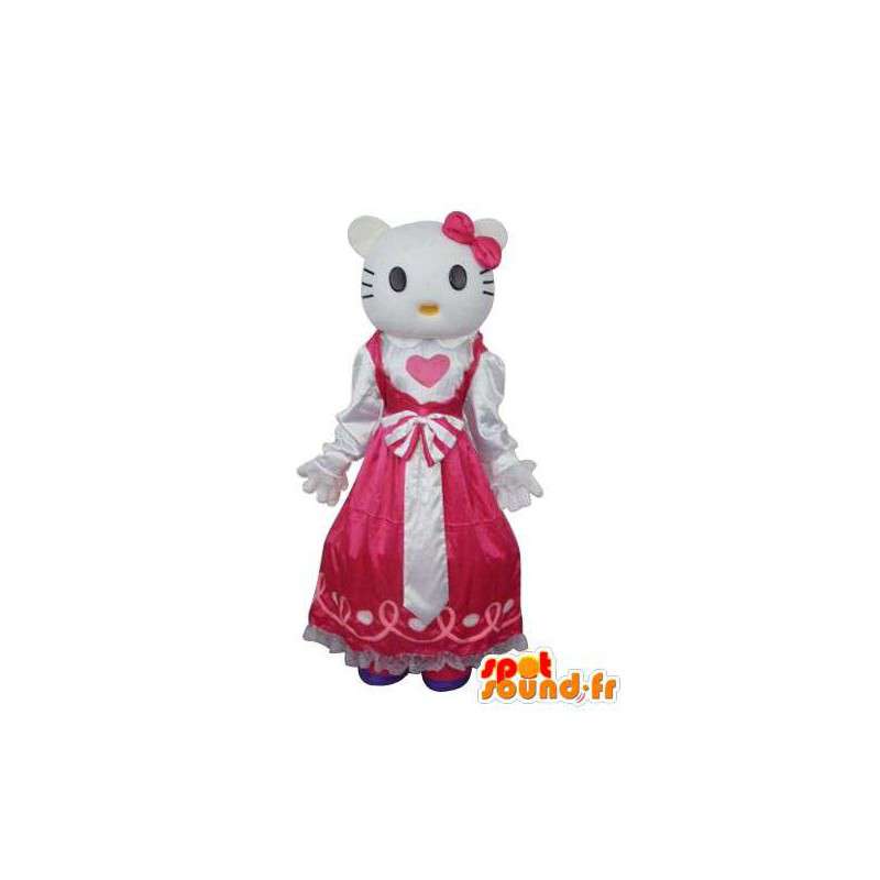 Mascot Mimmy tvilling Hei søster i rosa kjole - MASFR004130 - Hello Kitty Maskoter