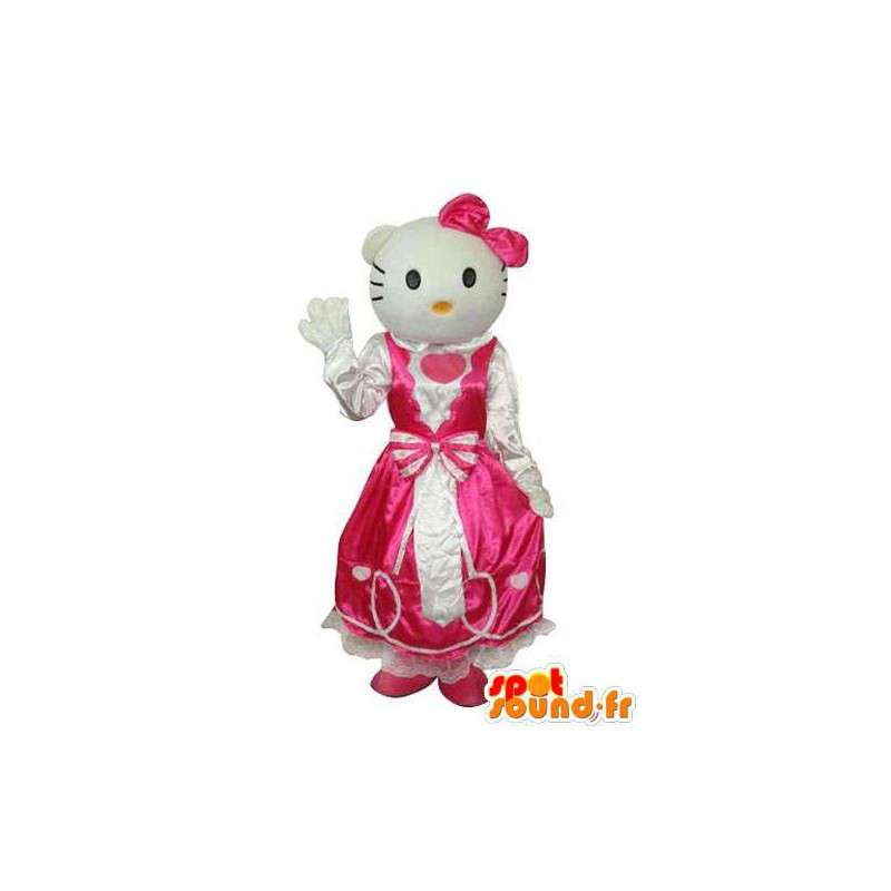Mascotte de Mimmy, sœur jumelle de Hello , en robe rose - MASFR004134 - Mascottes Hello Kitty