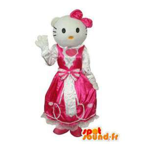 Mascot Mimmy tvilling Hei søster i rosa kjole - MASFR004134 - Hello Kitty Maskoter