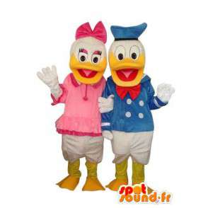 Duo maskoter Donald og Daisy Duck - MASFR004139 - Donald Duck Mascot