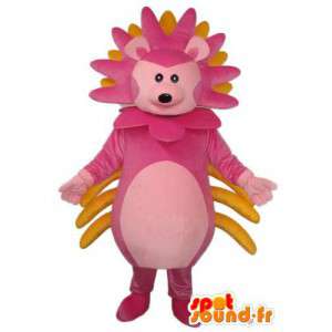 Rosa disfarce e ouriço amarelo - customizável - MASFR004149 - mascotes Hedgehog