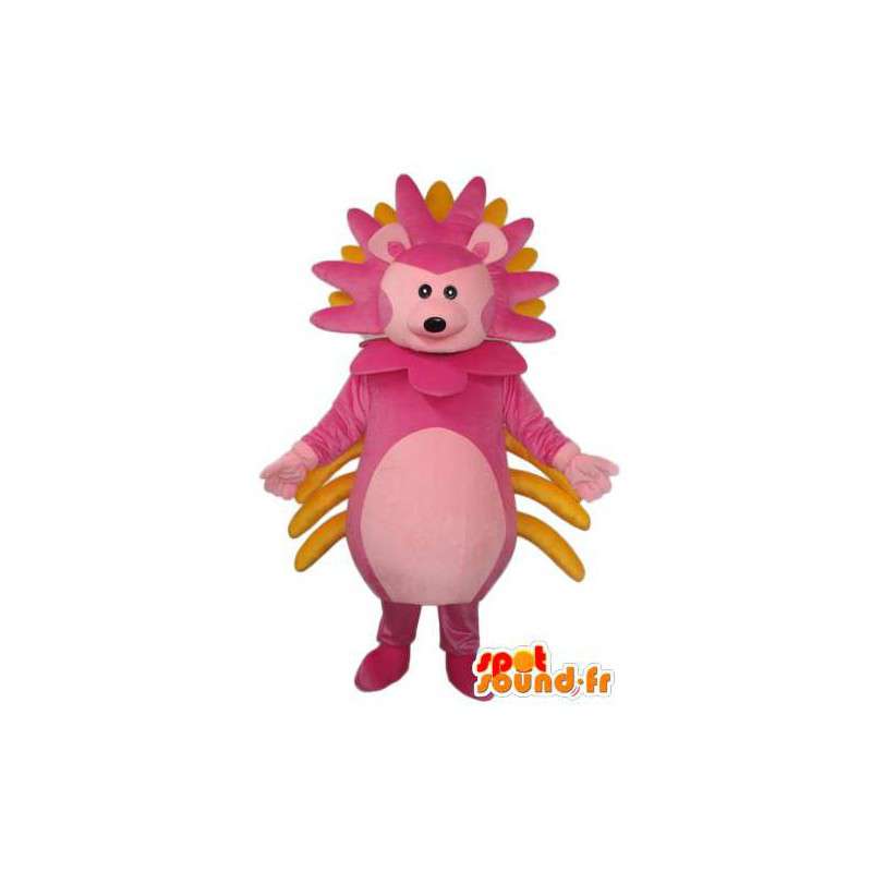 Hedgehog costume pink and yellow - Customizable - MASFR004149 - Mascots Hedgehog
