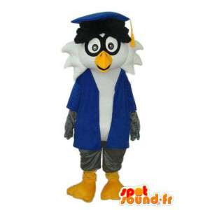 卒業した知的なフクロウの衣装-カスタマイズ可能-MASFR004156-鳥のマスコット