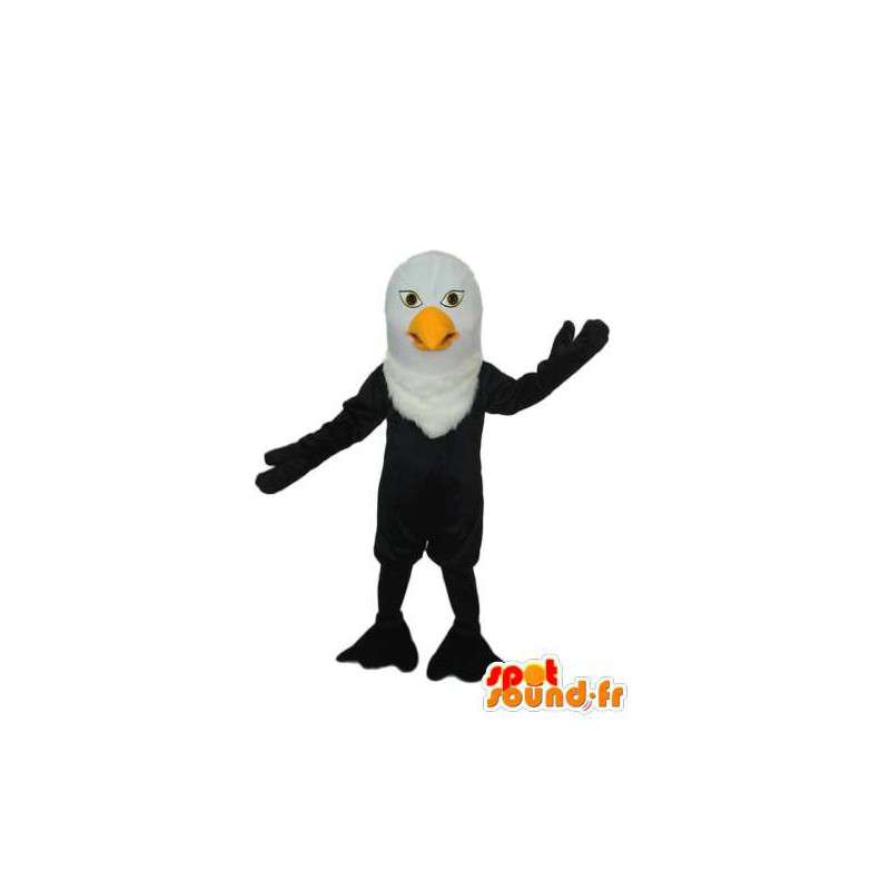 白い頭を持つ黒い鳩を表すコスチューム-MASFR004159-鳥のマスコット