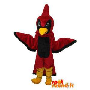 Traje Negro y pájaro rojo - Personalizable - MASFR004161 - Mascota de aves