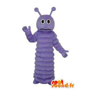 Terno mostrando uma lagarta violeta - MASFR004179 - mascotes Insect