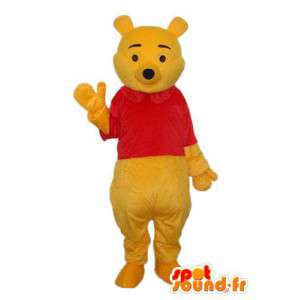 Pooh-Kostüm die einen roten Pullover - MASFR004180 - Bär Maskottchen