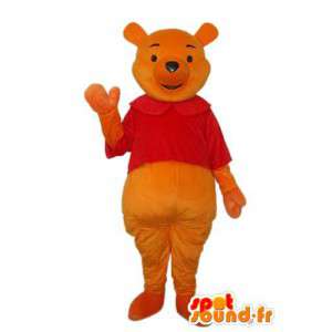 Pooh-Kostüm die einen roten Pullover - MASFR004184 - Bär Maskottchen