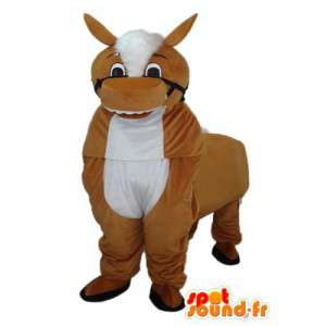 Cavalo marrom mascote de pelúcia - disfarce cavalo  - MASFR004208 - mascotes cavalo