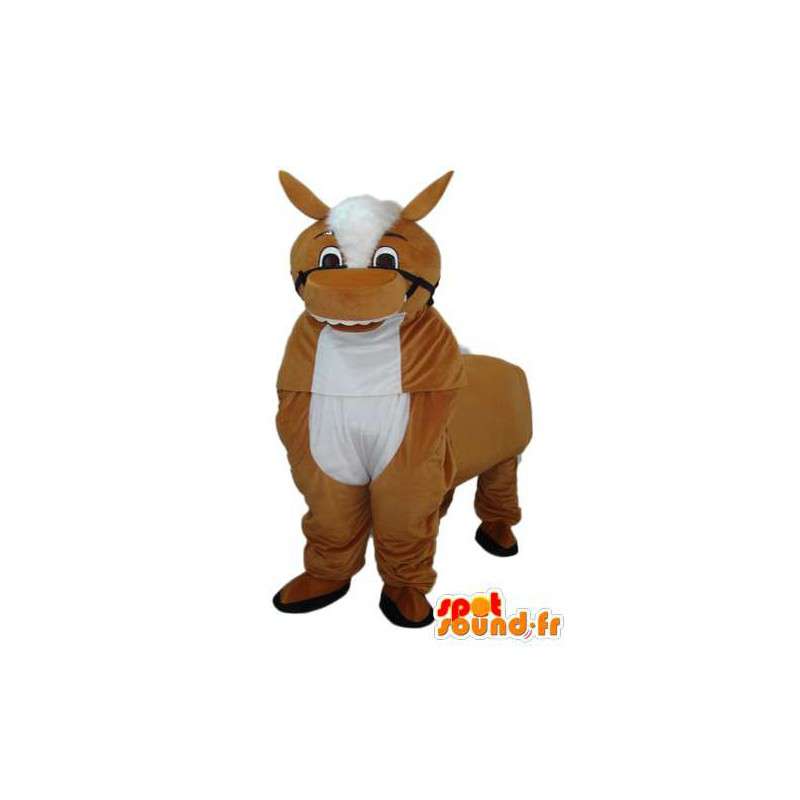 Cavalo marrom mascote de pelúcia - disfarce cavalo  - MASFR004208 - mascotes cavalo