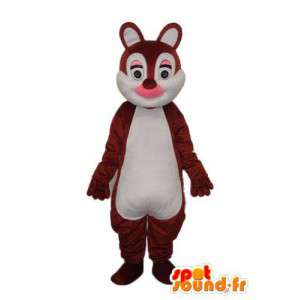 La mascota del ratón de color marrón y blanco - Disfraz de ratón - MASFR004210 - Mascota del ratón