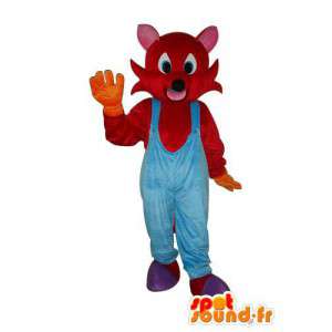 Rato mascote de pelúcia vermelho - terno rato - MASFR004216 - rato Mascot