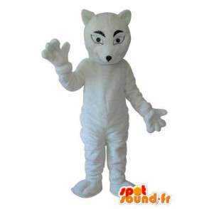 Mascotte effen witte muis - - Muis kostuum  - MASFR004218 - Mouse Mascot