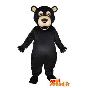 Negro mascota del oso de peluche - oso de vestuario - MASFR004220 - Oso mascota
