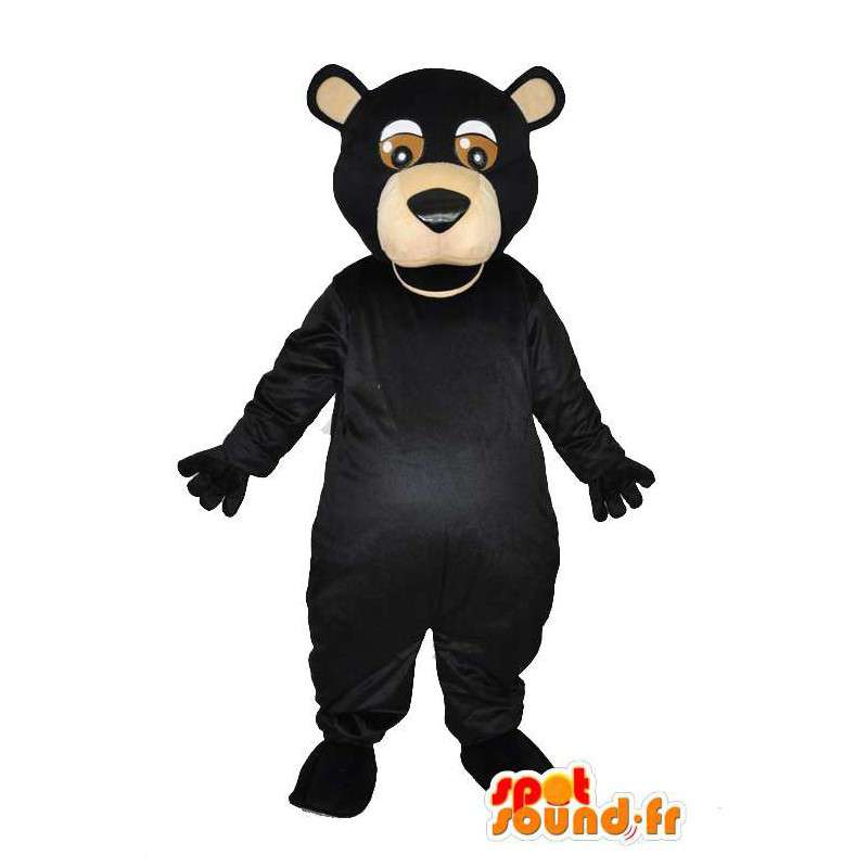 Maskot svart bamse - bære drakt - MASFR004220 - bjørn Mascot