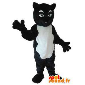 Kleidung schwarz-weiße Katze - Katzenkostüm schwarz weiß - MASFR004221 - Katze-Maskottchen