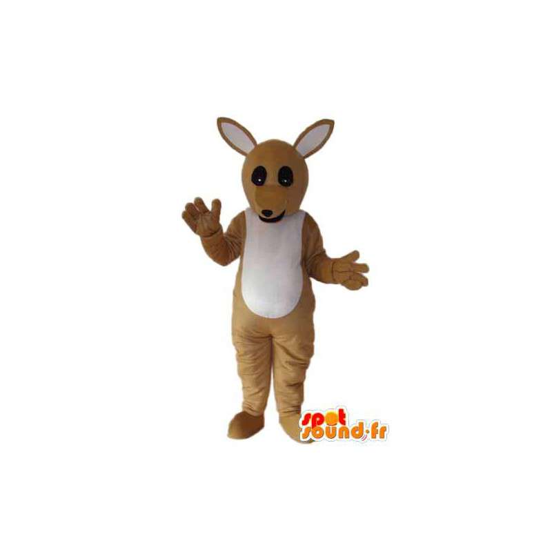 Wit bruin konijn mascotte knuffel - konijnkostuum - MASFR004224 - Mascot konijnen