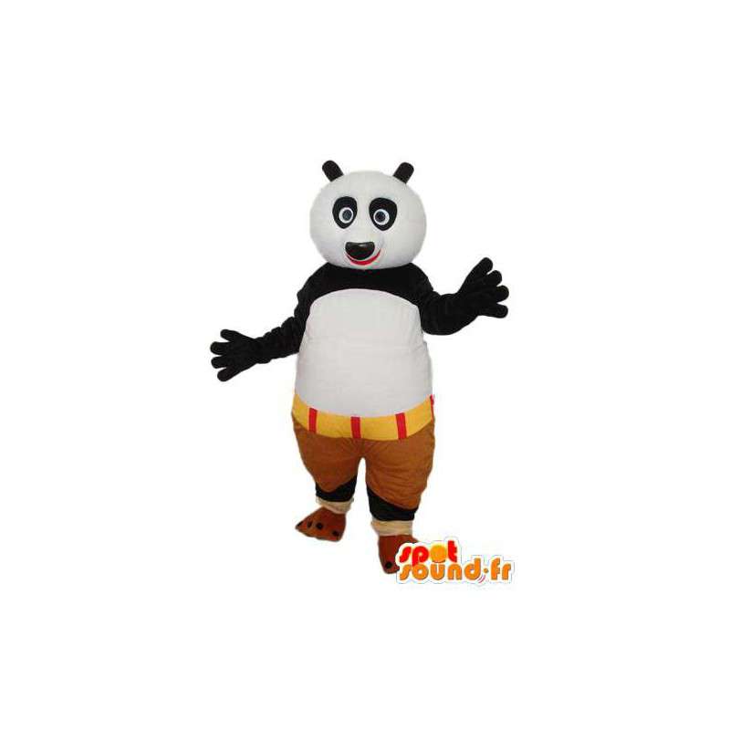 Sort hvid panda outfit - plys panda maskot - Spotsound maskot