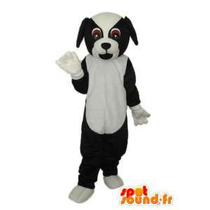 Sort hvid hundemaskot - plys hundedragt - Spotsound maskot