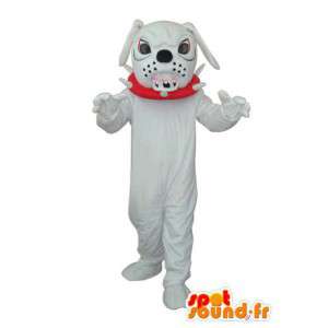 Mascotte bulldog blanc - déguisement de bulldog en peluche - MASFR004253 - Mascottes de chien