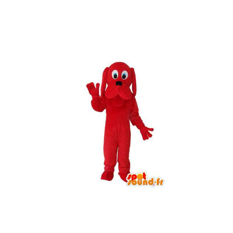 Mascotte de chien en peluche de couleur rouge uni - MASFR004262 - Mascottes de chien