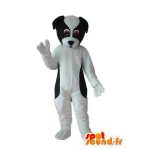 cane peluche costume nero bianco - cane vestito - MASFR004263 - Mascotte cane