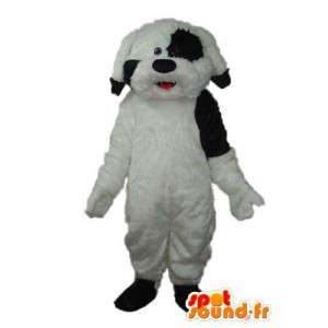Skjule hvit og svart hund - hund maskot - MASFR004273 - Dog Maskoter