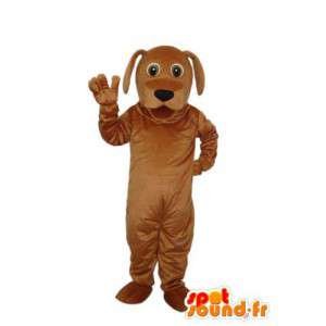 Outfit cane solido marrone peluche - costume cane  - MASFR004275 - Mascotte cane