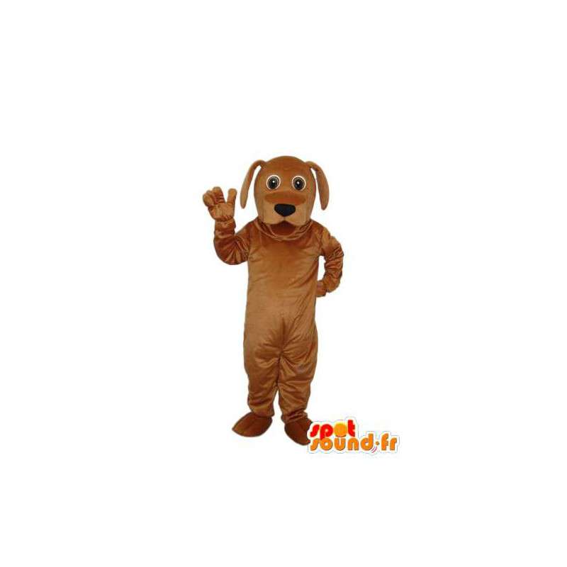 Plain Brown Plush Dog Outfit - Hundedragt - Spotsound maskot