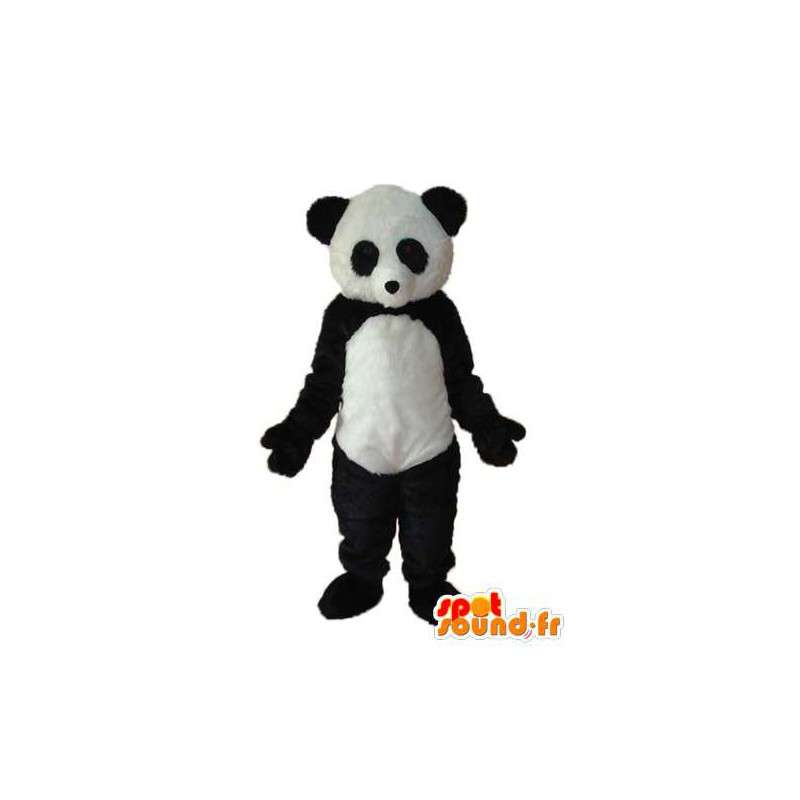 Panda bianco abito nero - Panda mascotte ripiene  - MASFR004277 - Mascotte di Panda