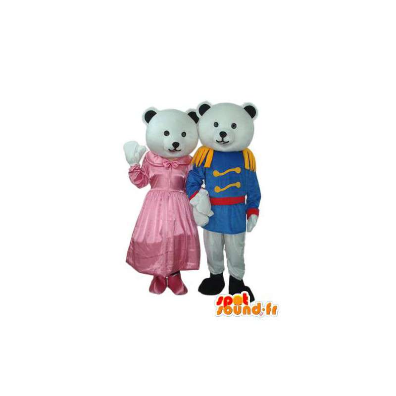Isbjörnmaskotpar - Björndräkt - Spotsound maskot Isbjörnmaskotpar - Björndräkt - Spotsound maskot